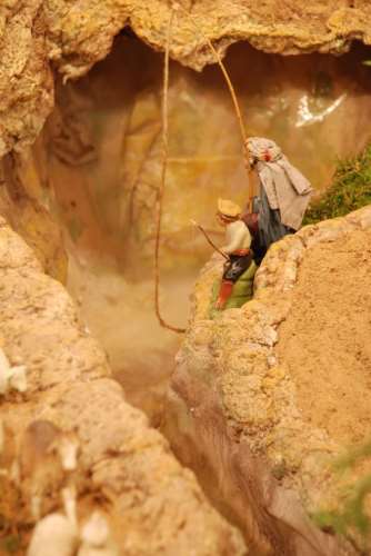pescadores en el rio